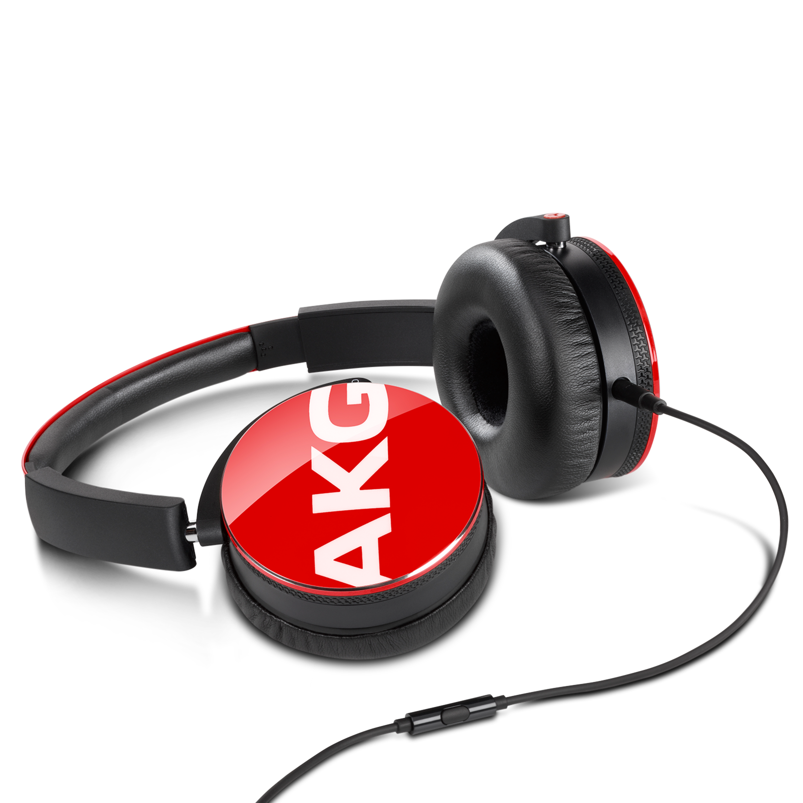 Y50 - Red - On-ear headphones with leyu-quality sound, smart styling, snug fit and detachable cable with in-line remote/mic - Detailshot 3